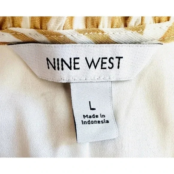 NWT NINE WEST Women Sleeveless Keyhole Full Length Lined Brown Maxi Dress Size L - Picture 9 of 11